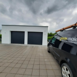 Facademaling af garage i Brovst