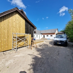 Facademaling af træhus